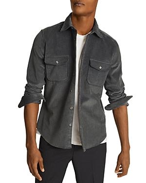 Reiss Maldini Corduroy Regular Fit Button Down Shirt