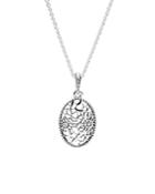 Pandora Necklace - Sterling Silver Floral Daisy Lace, 23.6