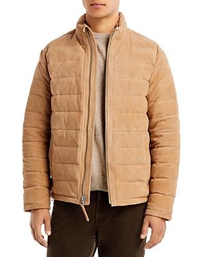 Vince Quilted Suede Zip Jacket