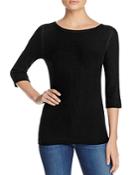 Three Dots Brushed Boatneck Top