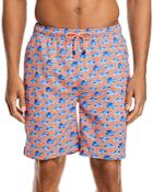 Peter Millar Gold Rush Stretch Fish Print Classic Fit Swim Trunks