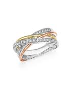 Diamond Crossover Statement Ring In 14k Gold, .30 Ct. T.w. - 100% Exclusive