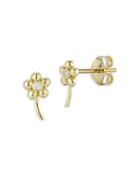 Moon & Meadow 14k Yellow Gold & Diamond Flower Stud Earrings - 100% Exclusive