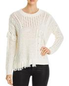 Cupcakes And Cashmere Romy Cable-knit Patchwork Sweater