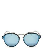 Dior Eclat Mirrored Round Sunglasses, 60mm