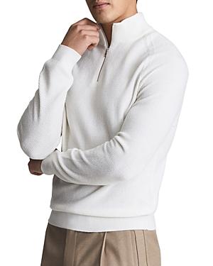 Reiss Lakes Textured Half Zip Sweater
