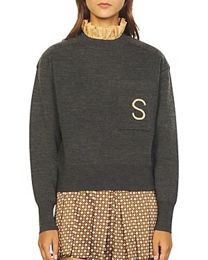 Sandro Nolwenn Ruffled Collar Sweater