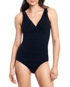 Lauren Ralph Lauren Beach Club Ruffled One Piece Swimsuit