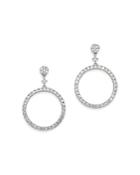Bloomingdale's Diamond Round Geometric Drop Earrings In 14k White Gold, 1.0 Ct. T.w. - 100% Exclusive