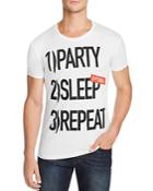 Happiness Party Sleep Repeat Graphic Tee