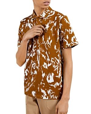 Ted Baker Abstract Print Pique Polo