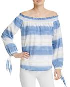 Beachlunchlounge Off-the-shoulder Stripe Top - 100% Bloomingdale's Exclusive