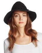 August Accessories It Girl Wool Fedora With Pompom Trim