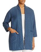 Eileen Fisher Plus Open-front Quilted Jacket