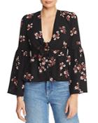 Bb Dakota Go With The Floral Tie-front Top - 100% Exclusive
