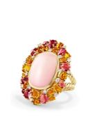 David Yurman Mustique Statement Ring With Pink Opal, Citrine, Pink Tourmaline And Diamonds In 18k Yellow Gold