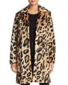 Vero Moda Lila Leopard Faux-fur Coat