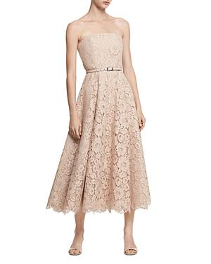 Michael Kors Collection Floral Lace Strapless Dress