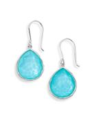 Ippolita Sterling Silver Wonderland Mother Of Pearl & Rock Crystal Harbor Doublet Pear Drop Earrings