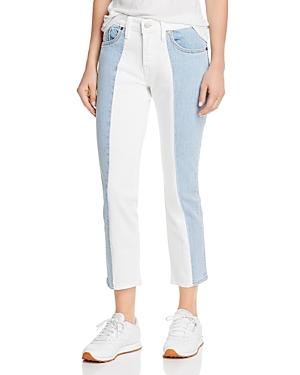 Levi's 501 Spliced Crop Tapered Jeans In Sliced And Diced