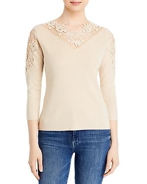 Sioni Lace Trim Sweater