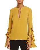 C/meo Collective Gossamer Ruffled-sleeve Top