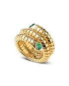 Marina B 18k Yellow Gold Trisola Emerald Ring