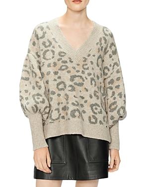 Ted Baker Animal Jacquard Balloon Sleeve Sweater