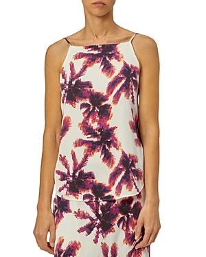 Equipment Isabeau Palm Print Silk Cami
