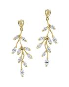 Bloomingdale's Yellow & White Diamond Petal Drop Earrings In 14k Yellow Gold - 100% Exclusive