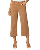 Liverpool Los Angeles Wide Leg Cropped Jeans In Maple Sugar