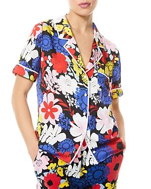 Alice And Olivia Ramona Piped Button Down Top