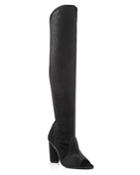 Jaggar Women's Velvet Peep Toe Over-the-knee Boots