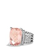 David Yurman Wheaton Ring With Morganite And Diamonds