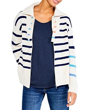 Nic+zoe Sailor Stripe Zip Up Cardigan