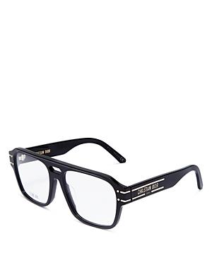 Dior Women's Brow Bar Aviator Clear Glasses, 57mm