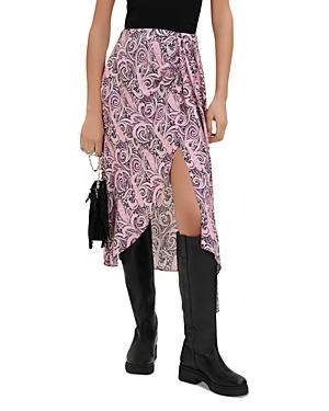 Maje Apollo Asymmetric Paisley Skirt