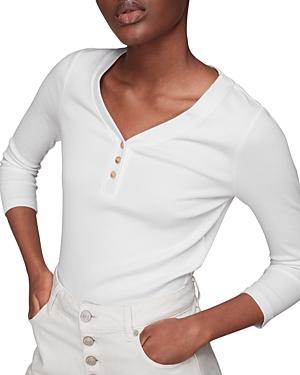 Whistles Paiton Ribbed Henley Top