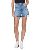 Paige High Rise Laurel Canyon Jean Shorts In Leela Destructed