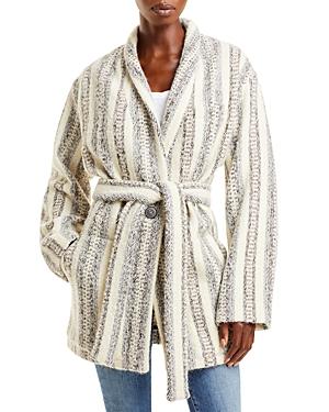 Iro Kiraz Striped Belted Jacket