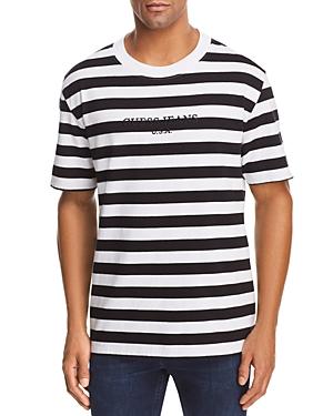 Guess Logo Striped Crewneck Short Sleeve Tee - 100% Exclusive