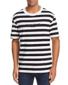 Guess Logo Striped Crewneck Short Sleeve Tee - 100% Exclusive