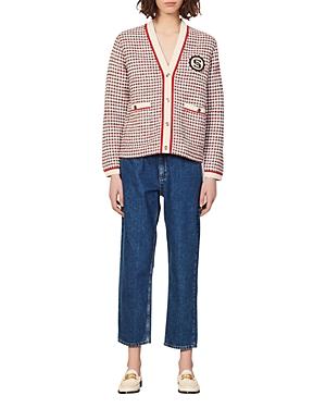 Sandro Rizee Printed Cardigan