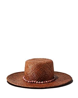 Gigi Burris Millinery Beaded-trim Straw Sun Hat