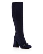 Tory Burch Addison Suede Square Toe Knee Boots