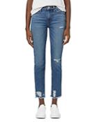 Hudson Nico Mid Rise Ankle Straight Leg Jeans In Seaglass
