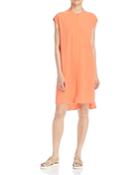 Eileen Fisher High Low Silk Shirt Dress