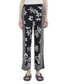 The Kooples Orchid Scarf Print Drawstring Pants