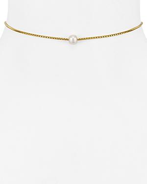 Dogeared Freshwater Pearl Chain Choker Necklace, 12.5