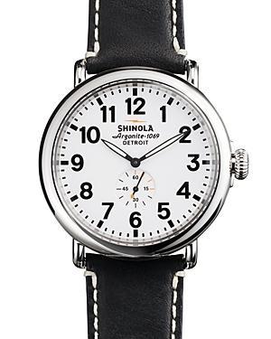 Shinola The Runwell Leather Strap Watch, 47mm